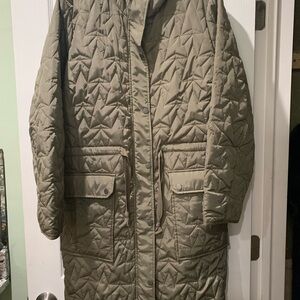 Avec Les Filles Women's Quilted Puffer Jacket - Olive